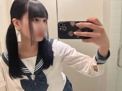 18歳Fカップ黒髪女神しおりちゃん！セーラー服､ブレザー制服で生中出し2作分超大作！【過去最高作品】【美少女イラマ】2