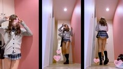 【個人撮影】ギャル学生服コスプレでドキドキのお出かけでいっちゃった❤️[AG-20]【女装】3