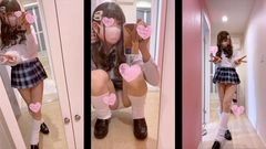【個人撮影】ギャル学生服コスプレでドキドキのお出かけでいっちゃった❤️[AG-20]【女装】5