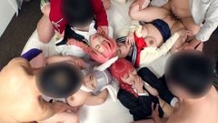 【全員巨乳！大乱交！】コスプレイベント終わりの神レイヤーナンパ大成功！おっぱいだらけのオフパコ生ハメ中出し乱交パーティ【個人撮影】8