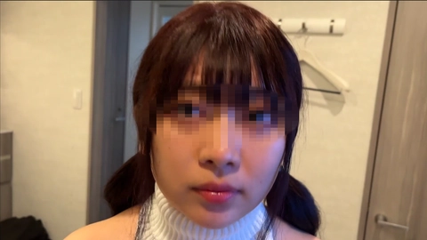 [初撮影・顔出し・二発発射]闇堕ちツインテールたぬき顔元グラドルがスケベニットで枕営業仕込みの喉奥ヨダレじゅぽフェラ7