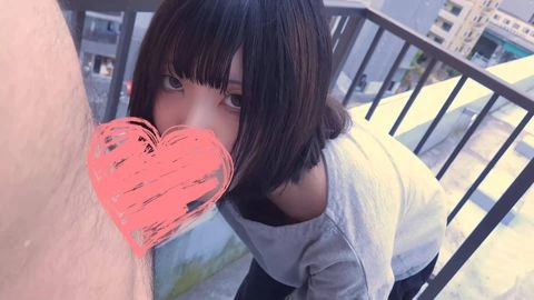 【個撮+屋外】ふわふわ系メンヘラ、校舎屋上フェラチオサポート3万円【4K画質】4