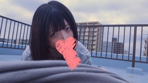 【個撮+屋外】ふわふわ系メンヘラ、校舎屋上フェラチオサポート3万円【4K画質】9