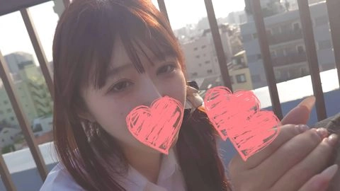 (無)【個撮+屋外】スポ根メンヘラ❤校舎屋上フェラチオサポート3万円【4K画質】❤2