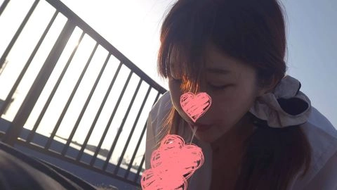 (無)【個撮+屋外】スポ根メンヘラ❤校舎屋上フェラチオサポート3万円【4K画質】❤7