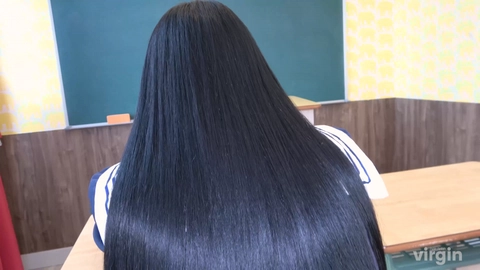 『清純派黒髪ロングヘアツバキ　憧れの先輩ヒロインと新入学歓迎髪フェチデート』 ★髪フェチな後輩クンを呼び出し、二人きりの新入生歓迎儀式♡思う存分黒髪ロングヘアで遊ばせて、お仕置きしちゃう放課後デート4