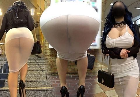 【爆乳Kカップ】爆尻モロ透けの超ド級美女！規格外デカ乳×極薄ワンピで街中ノーブラ挑発──激シコ確定ッ!!0