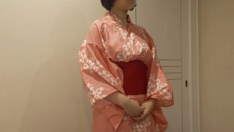 浴衣のIカップ爆乳彼女にじっくり乳揉み＆仁王立ちパイズリさせてもらった件w2