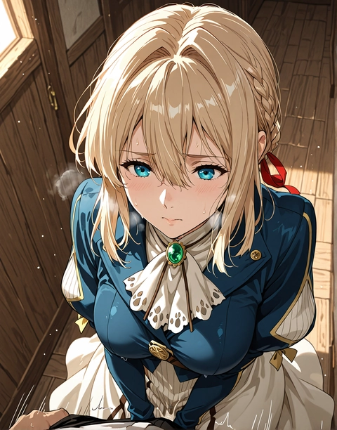 潤んだ瞳で見上げる気丈な金髪美**【1049P】0