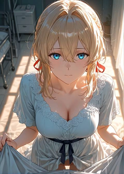 潤んだ瞳で見上げる気丈な金髪美**【1049P】1