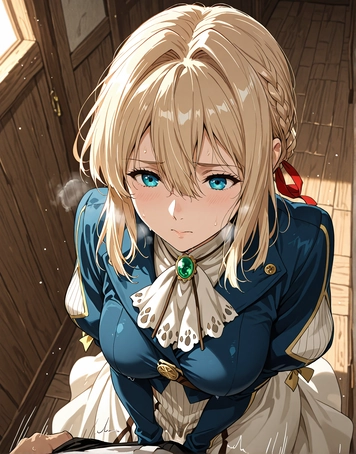 潤んだ瞳で見上げる気丈な金髪美**【1049P】